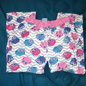 Owl Pajama Pants Size  Large
